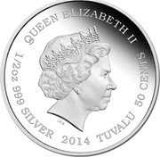 Tuvalu 50 Cents Lioness 2014 P Proof QUEEN ELIZABETH II IRB 1/2 OZ 999 SILVER 2014 TUVALU 50 CENTS coin obverse Tuvalu 50 Cents Lioness 2014 P Proof QUEEN ELIZABETH II IRB 1/2 OZ 999 SILVER 2014 TUVALU 50 CENTS coin obverse