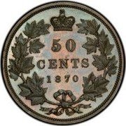 Canada 50 Cents (Pattern coin) 50 CENTS 1870 coin reverse Canada 50 Cents (Pattern coin) 50 CENTS 1870 coin reverse