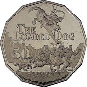 Australia 50 Cents (The Loaded Dog) THE LOADED DOG 50 AWB coin reverse Australia 50 Cents (The Loaded Dog) THE LOADED DOG 50 AWB coin reverse