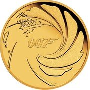 Tuvalu 50 Dollars (James Bond Gun Logo) 007 TM coin reverse Tuvalu 50 Dollars (James Bond Gun Logo) 007 TM coin reverse