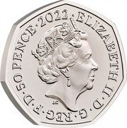 UK 50 Pence Birmingham Commonwealth Games -Colored 2022 Team Wales BU ELIZABETH II D G REG F D 50 PENCE 2022 J.C coin obverse UK 50 Pence Birmingham Commonwealth Games -Colored 2022 Team Wales BU ELIZABETH II D G REG F D 50 PENCE 2022 J.C coin obverse