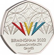 UK 50 Pence Birmingham Commonwealth Games -Colored 2022 Team Wales BU N P BIRMINGHAM 2022 COMMONWEALTH GAMES coin reverse UK 50 Pence Birmingham Commonwealth Games -Colored 2022 Team Wales BU N P BIRMINGHAM 2022 COMMONWEALTH GAMES coin reverse