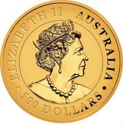 Australia 500 Dollars Australian Eagle Wedge-tailed 2022  ELIZABETH II AUSTRALIA 500 DOLLARS JC coin obverse