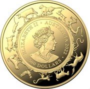 Australia 500 Dollars Year of The Tiger 2022 ELIZABETH II AUSTRALIA 2022 500 DOLLARS coin obverse