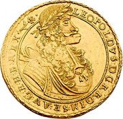Austria 6 Ducat (Leopold I St Veit) LEOPOLDVS D G ROM IM SE AV G ET H B REX coin obverse