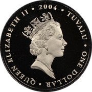Tuvalu One Dollar Harry Potter with Owl 2004 KM# 150 QUEEN ELIZABETH II 2004 TUVALU ONE DOLLAR coin obverse Tuvalu One Dollar Harry Potter with Owl 2004 KM# 150 QUEEN ELIZABETH II 2004 TUVALU ONE DOLLAR coin obverse