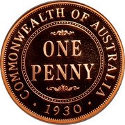 Tuvalu 1 Dollar One Penny 2005 Proof KM# 222 COMMONWEALTH OF AUSTRALIA ONE PENNY 1930 coin reverse