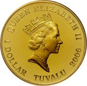 Tuvalu 1 Dollar Sea Harrier 2006 Proof KM# 227 QUEEN ELIZABETH II RDM 1 DOLLAR TUVALU 2006 coin obverse Tuvalu 1 Dollar Sea Harrier 2006 Proof KM# 227 QUEEN ELIZABETH II RDM 1 DOLLAR TUVALU 2006 coin obverse