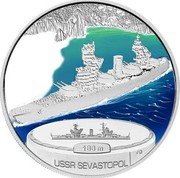 Tuvalu 1 Dollar USSR Sevastopol 2007 Proof KM# 63 183 M JG USSR SEVASTOPOL coin reverse Tuvalu 1 Dollar USSR Sevastopol 2007 Proof KM# 63 183 M JG USSR SEVASTOPOL coin reverse