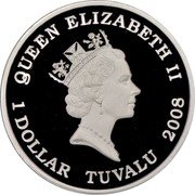 Tuvalu 1 Dollar Lachlan Macquarie Early Governor of Austrialia 2008 Proof KM# 75 QUEEN ELIZABETH II 1 DOLLAR TUVALU 2008 coin obverse Tuvalu 1 Dollar Lachlan Macquarie Early Governor of Austrialia 2008 Proof KM# 75 QUEEN ELIZABETH II 1 DOLLAR TUVALU 2008 coin obverse