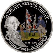 Tuvalu 1 Dollar Arthur Phillip Early Governor of Austrialia 2008 Proof KM# 71 GOVERNOR ARTHUR PHILLIP 1788-1792 coin reverse Tuvalu 1 Dollar Arthur Phillip Early Governor of Austrialia 2008 Proof KM# 71 GOVERNOR ARTHUR PHILLIP 1788-1792 coin reverse