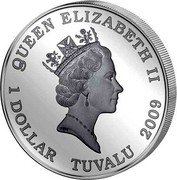 Tuvalu 1 Dollar Charles Darwin Anniversary 2009 KM# 243 QUEEN ELIZABETH II 1 DOLLAR TUVALU 2009 coin obverse Tuvalu 1 Dollar Charles Darwin Anniversary 2009 KM# 243 QUEEN ELIZABETH II 1 DOLLAR TUVALU 2009 coin obverse