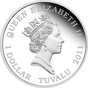 Tuvalu 1 Dollar Franz List 2011 P Proof KM# 126 QUEEN ELIZABETH II RDM 1 DOLLAR TUVALU 2011 coin obverse Tuvalu 1 Dollar Franz List 2011 P Proof KM# 126 QUEEN ELIZABETH II RDM 1 DOLLAR TUVALU 2011 coin obverse