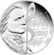 Tuvalu 1 Dollar Franz List 2011 P Proof KM# 126 FRANZ LISZT 1811-1886 P RV coin reverse Tuvalu 1 Dollar Franz List 2011 P Proof KM# 126 FRANZ LISZT 1811-1886 P RV coin reverse