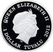 Tuvalu 1 Dollar Black Rhinoceros Wildlife in Need 2012 P Proof KM# 194 QUEEN ELIZABETH II IRB 1 DOLLAR TUVALU 2012 coin obverse Tuvalu 1 Dollar Black Rhinoceros Wildlife in Need 2012 P Proof KM# 194 QUEEN ELIZABETH II IRB 1 DOLLAR TUVALU 2012 coin obverse