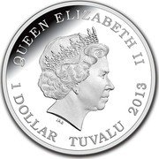 Tuvalu 1 Dollar Yellow Bellied Sea Snake 2013 Proof KM# 248 QUEEN ELIZABETH II IRB 1 DOLLAR TUVALU 2013 coin obverse Tuvalu 1 Dollar Yellow Bellied Sea Snake 2013 Proof KM# 248 QUEEN ELIZABETH II IRB 1 DOLLAR TUVALU 2013 coin obverse