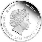 Tuvalu 1 Dollar Marilyn Monroe 2012 Proof KM# 208 QUEEN ELIZABETH II IRB 1 OZ 999 SILVER 2012 TUVALU 1 DOLLAR coin obverse Tuvalu 1 Dollar Marilyn Monroe 2012 Proof KM# 208 QUEEN ELIZABETH II IRB 1 OZ 999 SILVER 2012 TUVALU 1 DOLLAR coin obverse