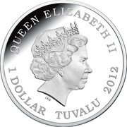 Tuvalu 1 Dollar Funnel Web Spider 2012 Proof KM# 206 QUEEN ELIZABETH II 1 DOLLAR TUVALU 2012 IRB coin obverse Tuvalu 1 Dollar Funnel Web Spider 2012 Proof KM# 206 QUEEN ELIZABETH II 1 DOLLAR TUVALU 2012 IRB coin obverse