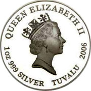 Tuvalu 1 Dollar Red-back Spider 2006 Proof KM# 68 QUEEN ELIZABETH II RDM 1 OZ 999 SILVER TUVALU 2006 coin obverse Tuvalu 1 Dollar Red-back Spider 2006 Proof KM# 68 QUEEN ELIZABETH II RDM 1 OZ 999 SILVER TUVALU 2006 coin obverse