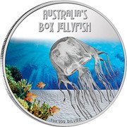 Tuvalu 1 Dollar Australia's Box Jelly fish 2011 Proof KM# 165 AUSTRALIA'S BOX JELLYFISH 1 OZ 999 SILVER coin reverse Tuvalu 1 Dollar Australia's Box Jelly fish 2011 Proof KM# 165 AUSTRALIA'S BOX JELLYFISH 1 OZ 999 SILVER coin reverse