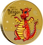 Tuvalu 1 Dollar Chinese Zodiac Year of the Dragon 2012 P KM# 190 YEAR OF THE DRAGON P coin reverse Tuvalu 1 Dollar Chinese Zodiac Year of the Dragon 2012 P KM# 190 YEAR OF THE DRAGON P coin reverse