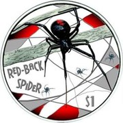 Tuvalu 1 Dollar Red-back Spider 2006 Proof KM# 68 RED-BACK SPIDER $1 coin reverse Tuvalu 1 Dollar Red-back Spider 2006 Proof KM# 68 RED-BACK SPIDER $1 coin reverse