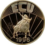 Luxembourg ECU Standard Coinage ECU 1996 coin reverse Luxembourg ECU Standard Coinage ECU 1996 coin reverse