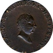 UK Halfpenny John Bebbington for change Coin ND LONDON MIDDLESEX HALFPENNY coin reverse UK Halfpenny John Bebbington for change Coin ND LONDON MIDDLESEX HALFPENNY coin reverse