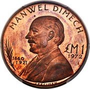 Malta Pound Manwel Dimech - Specimen 1972  MANWEL DIMECH 1860 - 1921 £ M1 1972 SPECIMEN coin reverse Malta Pound Manwel Dimech - Specimen 1972  MANWEL DIMECH 1860 - 1921 £ M1 1972 SPECIMEN coin reverse