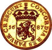 Netherlands Rijksdaaler (Pattern) KM# Pn20 CONCORDIA RES PARVÆ CRESCVNT 16 87 coin reverse Netherlands Rijksdaaler (Pattern) KM# Pn20 CONCORDIA RES PARVÆ CRESCVNT 16 87 coin reverse