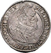 Austria Thaler Ferdinand II Vienna 1624 chevron FERDINANDVS II D G R I S AVG G H B REX coin obverse