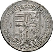 Austria Thaler Maximilian III Hall 1618  ET CARN MAG PRVSS AD COM H ET TIROL coin reverse Austria Thaler Maximilian III Hall 1618  ET CARN MAG PRVSS AD COM H ET TIROL coin reverse