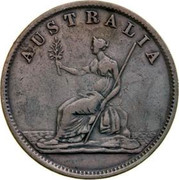 Australia 1/2 Penny 1851 KM# Tn244 Private Token issues AUSTRALIA coin reverse Australia 1/2 Penny 1851 KM# Tn244 Private Token issues AUSTRALIA coin reverse