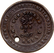 Australia 1/2 Penny 1854 KM# Tn249.1 Private Token issues MEDALIST DIE SINKER coin obverse Australia 1/2 Penny 1854 KM# Tn249.1 Private Token issues MEDALIST DIE SINKER coin obverse