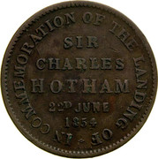 Australia 1/2 Penny 1854 KM# Tn248 Private Token issues IN COMMEMORATION OF THE LANDING OF SIR CHARLES HOTHAM 22D JUNE 1854 coin reverse Australia 1/2 Penny 1854 KM# Tn248 Private Token issues IN COMMEMORATION OF THE LANDING OF SIR CHARLES HOTHAM 22D JUNE 1854 coin reverse