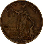 Australia 1/2 Penny 1856 KM# Tn210 Private Token issues ESTABLISHED 1856 coin reverse Australia 1/2 Penny 1856 KM# Tn210 Private Token issues ESTABLISHED 1856 coin reverse