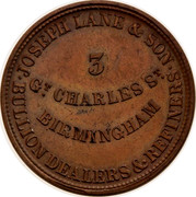 Australia 1/2 Penny Joseph Lane & Son ND KM# Tn279 JOSEPH LANE & SON BULLION DEALERS 7 REFINERS 3 GT CHARLES ST BIRMINGHAM coin obverse Australia 1/2 Penny Joseph Lane & Son ND KM# Tn279 JOSEPH LANE & SON BULLION DEALERS 7 REFINERS 3 GT CHARLES ST BIRMINGHAM coin obverse