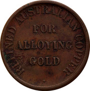 Australia 1/2 Penny ND KM# Tn290 Foreign Token issues REFINED AUSTRALIAN COPPER FOR ALLOYING GOLD coin reverse Australia 1/2 Penny ND KM# Tn290 Foreign Token issues REFINED AUSTRALIAN COPPER FOR ALLOYING GOLD coin reverse