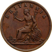 Australia 1/2 Penny ND KM# Tn181 Private Token issues BRITANNIA coin reverse Australia 1/2 Penny ND KM# Tn181 Private Token issues BRITANNIA coin reverse