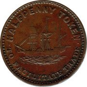 Australia 1/2 Penny ND KM# Tn155 Private Token issues HALF PENNY TOKEN TO FACILITATE TRADE coin reverse Australia 1/2 Penny ND KM# Tn155 Private Token issues HALF PENNY TOKEN TO FACILITATE TRADE coin reverse