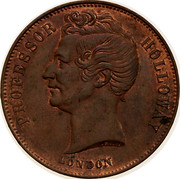 Australia 1/2 Penny (Professor Holloway) KM# Tn277.1 PROFESSOR HOLLOWAY LONDON coin obverse Australia 1/2 Penny (Professor Holloway) KM# Tn277.1 PROFESSOR HOLLOWAY LONDON coin obverse