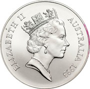 Australia 1 Dollar Australian Kangaroo 1993 KM# 211.1 ELIZABETH II AUSTRALIA 1993 RDM coin obverse Australia 1 Dollar Australian Kangaroo 1993 KM# 211.1 ELIZABETH II AUSTRALIA 1993 RDM coin obverse