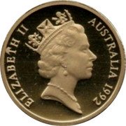 Australia 1 Dollar Barcelona Olympics 1992 KM# 175 ELIZABETH II AUSTRALIA 1992 RDM coin obverse Australia 1 Dollar Barcelona Olympics 1992 KM# 175 ELIZABETH II AUSTRALIA 1992 RDM coin obverse