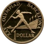Australia 1 Dollar Barcelona Olympics 1992 KM# 175 XXV OLYMPIAD BARCELONA 1 DOLLAR coin reverse Australia 1 Dollar Barcelona Olympics 1992 KM# 175 XXV OLYMPIAD BARCELONA 1 DOLLAR coin reverse