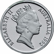 Australia 1 Dollar (Barcelona Olympics) KM# 175a.1 ELIZABETH II AUSTRALIA 1992 RDM coin obverse Australia 1 Dollar (Barcelona Olympics) KM# 175a.1 ELIZABETH II AUSTRALIA 1992 RDM coin obverse