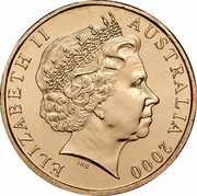 Australia 1 Dollar (HMAS Sydney II) KM# 422 ELIZABETH II AUSTRALIA 2000 IRB coin obverse Australia 1 Dollar (HMAS Sydney II) KM# 422 ELIZABETH II AUSTRALIA 2000 IRB coin obverse