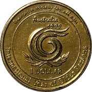 Australia 1 Dollar International Year of the Older Persons 1999 KM# 405 TOWARDS A SOCIETY FOR ALL AGES - INTERNATIONAL YEAR OF OLDER PERSONS AUSTRALIA 1999 1 DOLLAR coin reverse Australia 1 Dollar International Year of the Older Persons 1999 KM# 405 TOWARDS A SOCIETY FOR ALL AGES - INTERNATIONAL YEAR OF OLDER PERSONS AUSTRALIA 1999 1 DOLLAR coin reverse