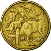 Australia 1 Dollar Kangaroos 1984 KM# 77 1 DOLLAR coin reverse Australia 1 Dollar Kangaroos 1984 KM# 77 1 DOLLAR coin reverse
