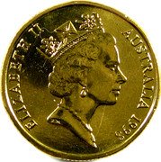 Australia 1 Dollar Kangaroos 1998 Proof KM# 84 ELIZABETH II AUSTRALIA *YEAR* RDM coin obverse Australia 1 Dollar Kangaroos 1998 Proof KM# 84 ELIZABETH II AUSTRALIA *YEAR* RDM coin obverse