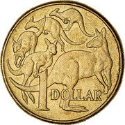 Australia 1 Dollar Kangaroos 2006 B KM# 489 1 DOLLAR coin reverse
